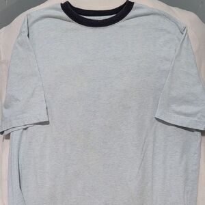 Faded Glory Men's Light Blue and Black Trim Tee